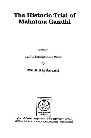 The Historic Trial of Mahatma Gandhi
